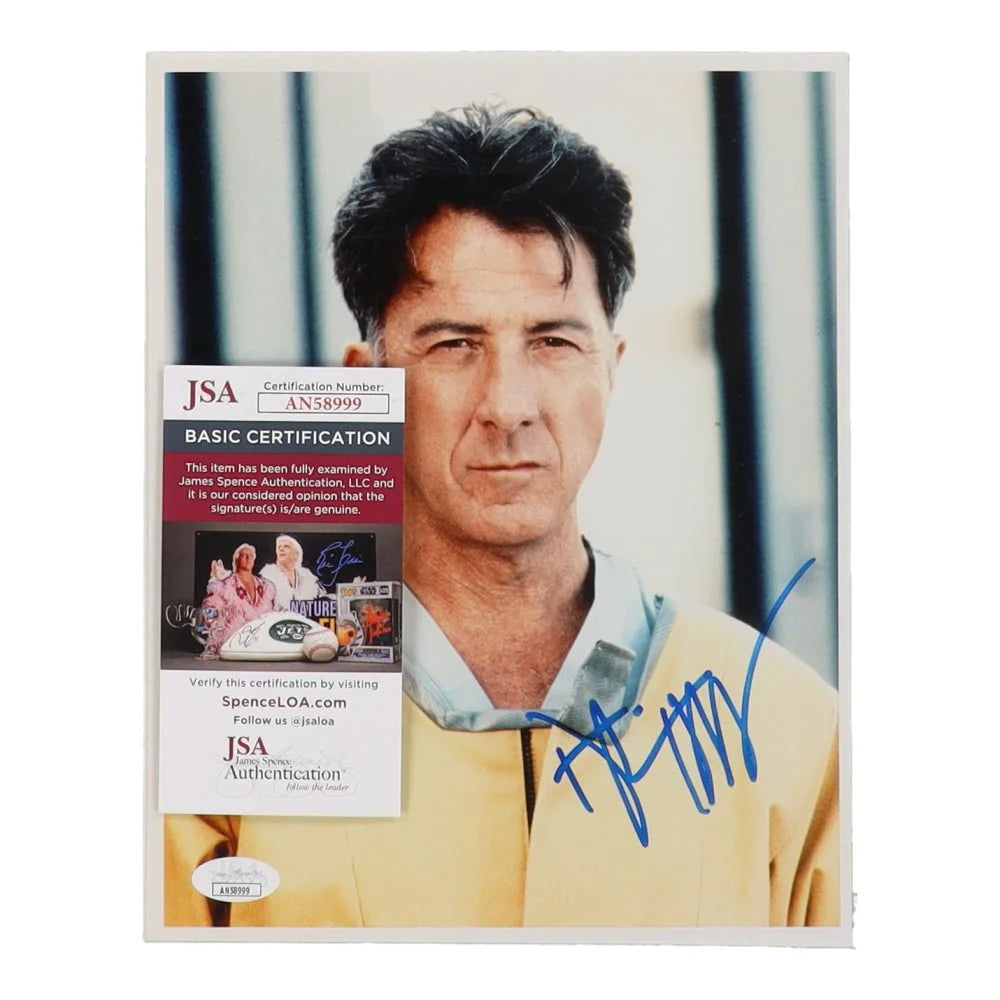 Autographed Dustin Hoffman signed 8x10 photo with JSA authentication sticker