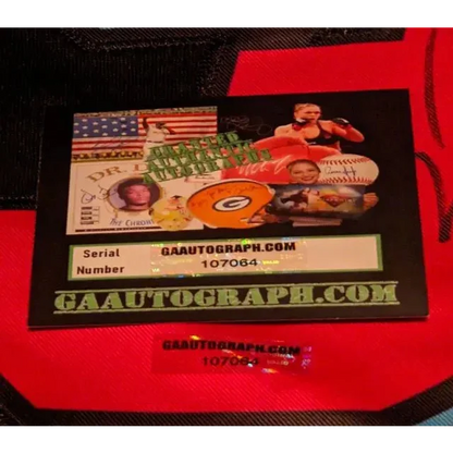 Authenticity certificate for Dwayne Wade autographed jersey with serial number for sports memorabilia