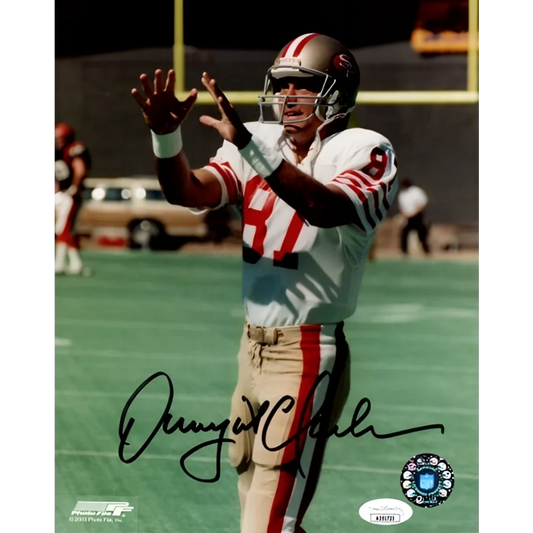 Dwight Clark autographed San Francisco 49ers 8x10 action photo