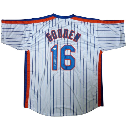 Dwight Gooden autographed New York Mets pinstripe custom jersey #16