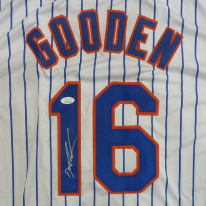 Dwight Gooden autographed New York Mets pinstripe custom jersey #16