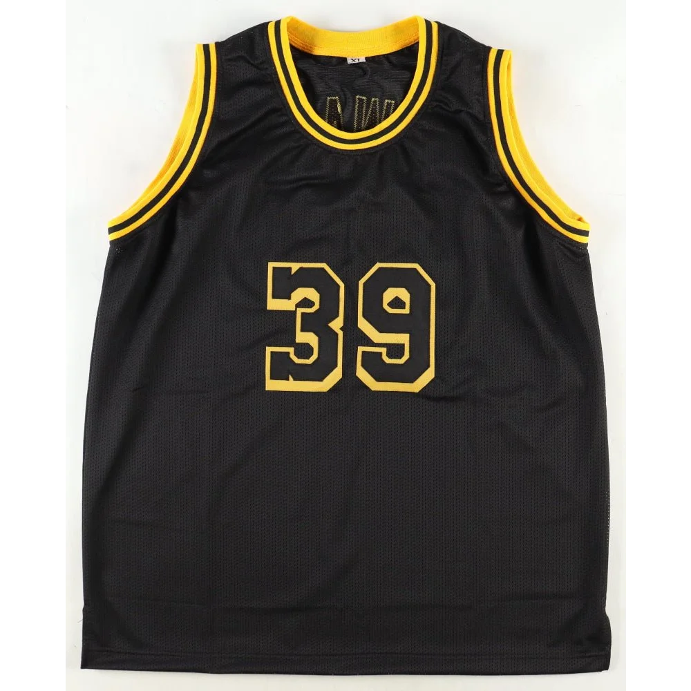 Black and gold Dwight Howard signed jersey with number 39, authentic basketball collectible