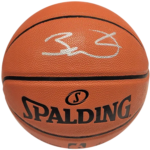 Dwyane Wade autographed orange Spalding NBA IO basketball with white signature