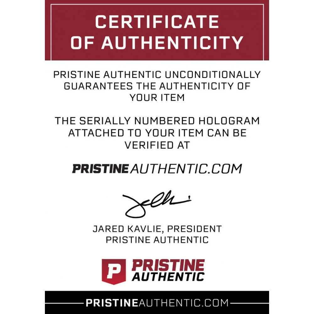 Certificate of authenticity for E.G. Daily Signed Baby Penguin photo from Pristine Auction