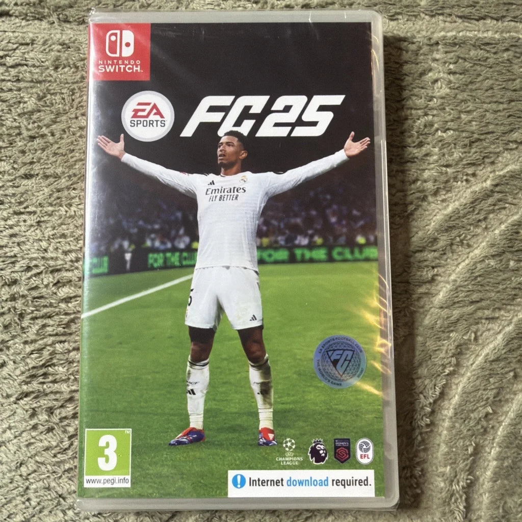 EA Sports FC 25 Nintendo Switch case with Real Madrid player in white jersey