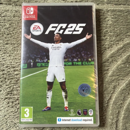 EA Sports FC 25 Nintendo Switch case with Real Madrid player in white jersey