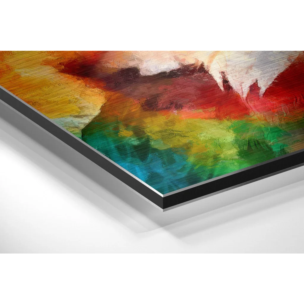 Vibrant eagle abstract on brushed aluminium dibond print