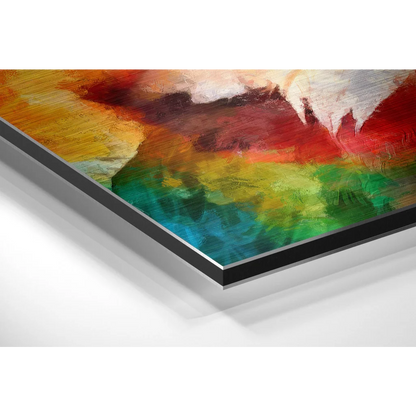 Vibrant eagle abstract on brushed aluminium dibond print