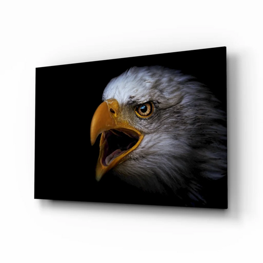 Majestic Bald Eagle Canvas Wall Art with Piercing Golden Eyes | Insigneart USA | vintageantiquesgifts.com