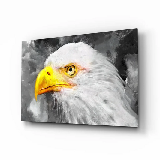 Majestic Bald Eagle Canvas Wall Art with Piercing Yellow Eyes | Insigneart USA | vintageantiquesgifts.com