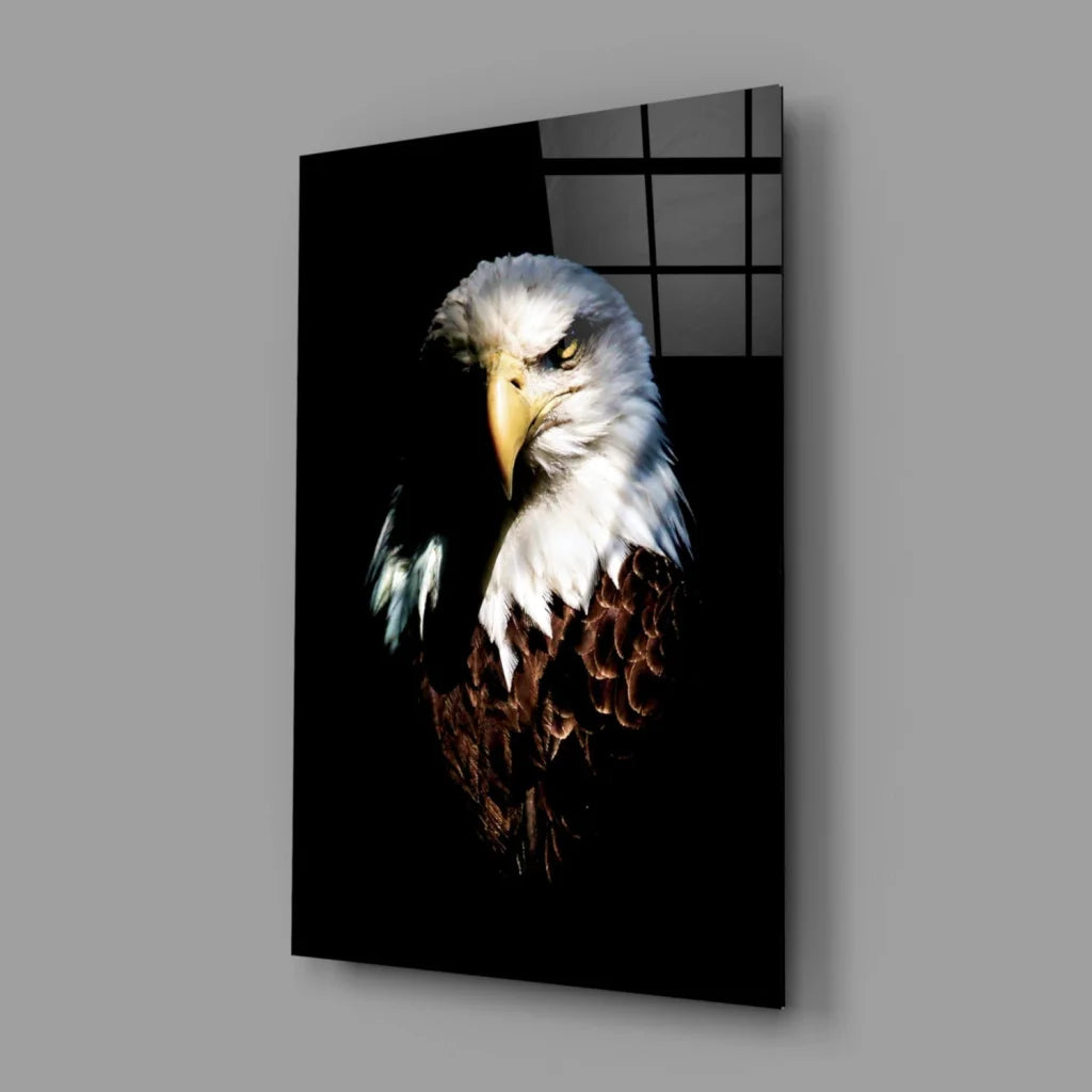 Majestic bald eagle portrait canvas wall art print