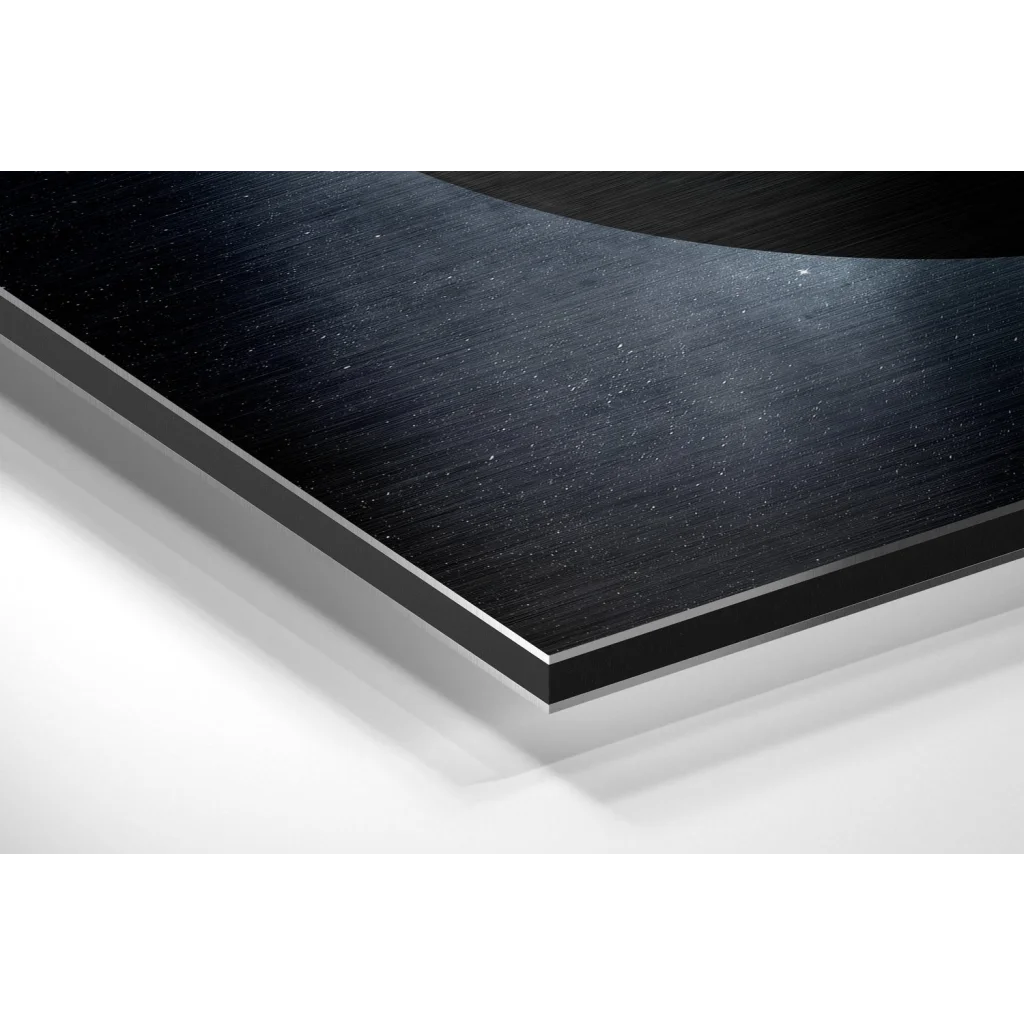 Glass Wall Art Stunning earth and moon brushed aluminium dibond wall art panel