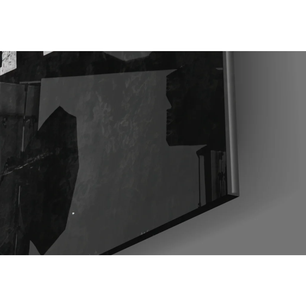 Dark reflective glass wall art for fitness lovers, Eat Sleep Gym Repeat design