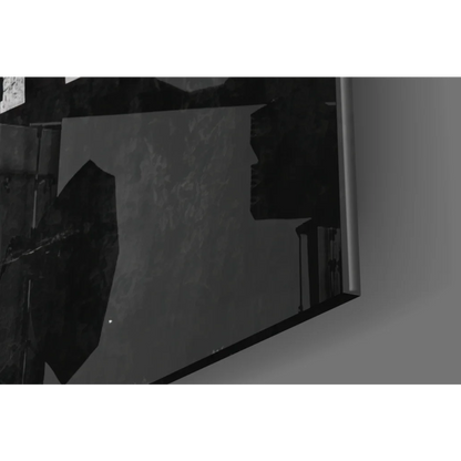 Dark reflective glass wall art for fitness lovers, Eat Sleep Gym Repeat design