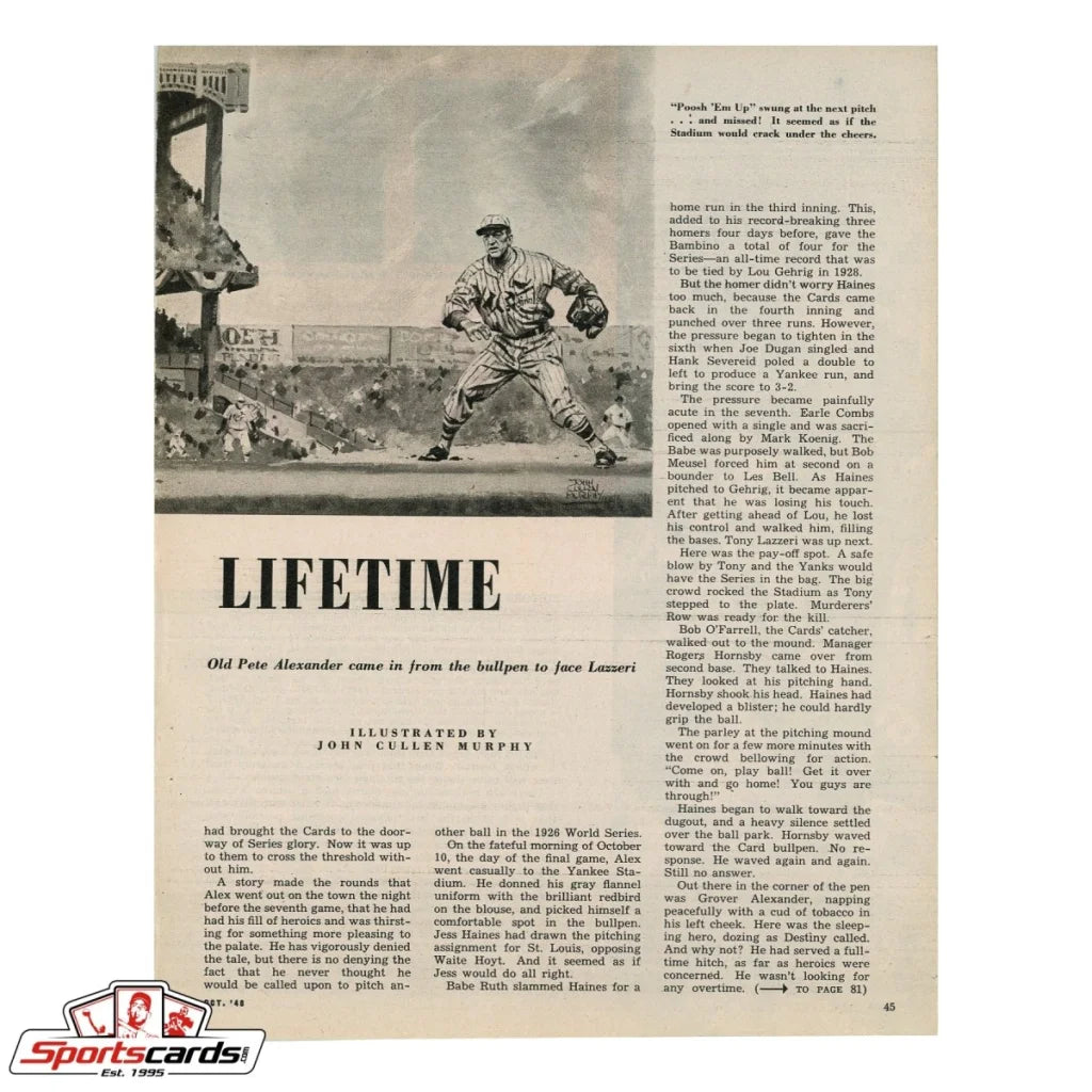 Vintage Moose Krause and Earley signed magazine photo of pitcher in action