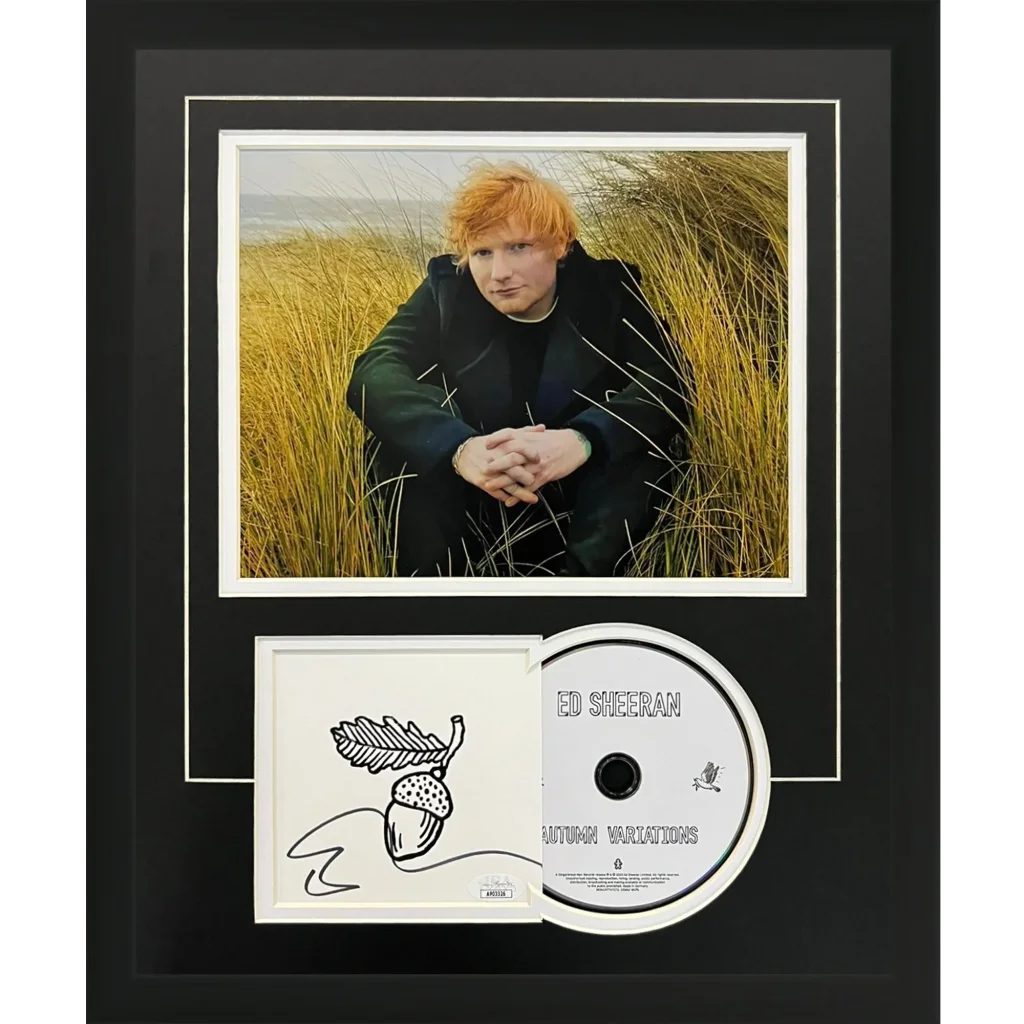 Ed Sheeran autographed Autumn Variations deluxe framed CD with photo
