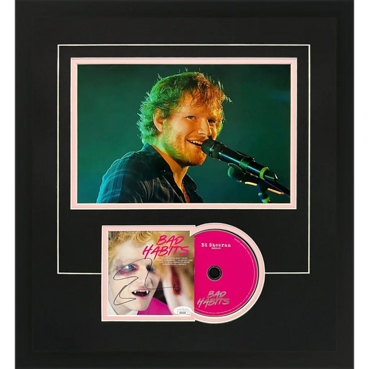 Ed Sheeran autographed Bad Habits deluxe framed CD and photo