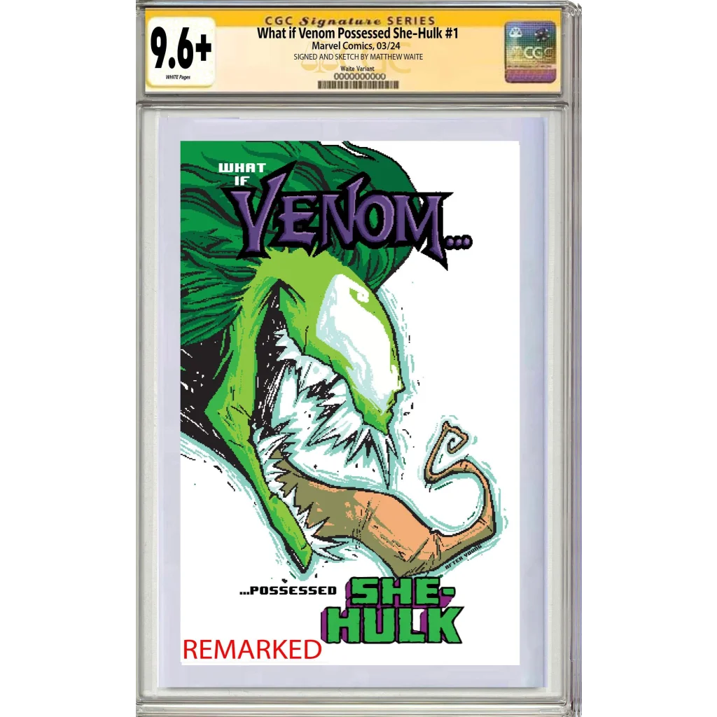 9.6 graded What If? comic with Eddie Brock Venom and She-Hulk