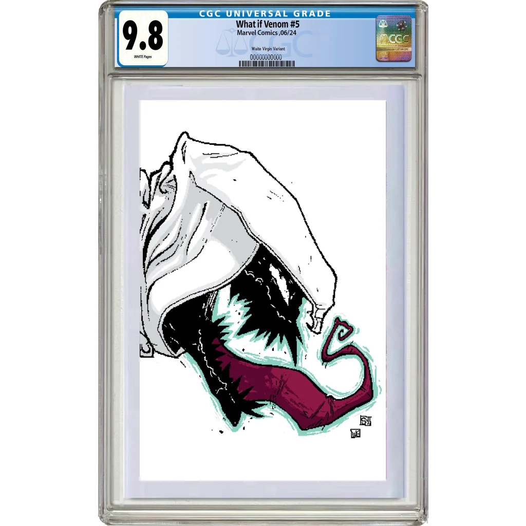 Eddie Brock Venom comic book CGC 9.8 graded cover with symbiote face