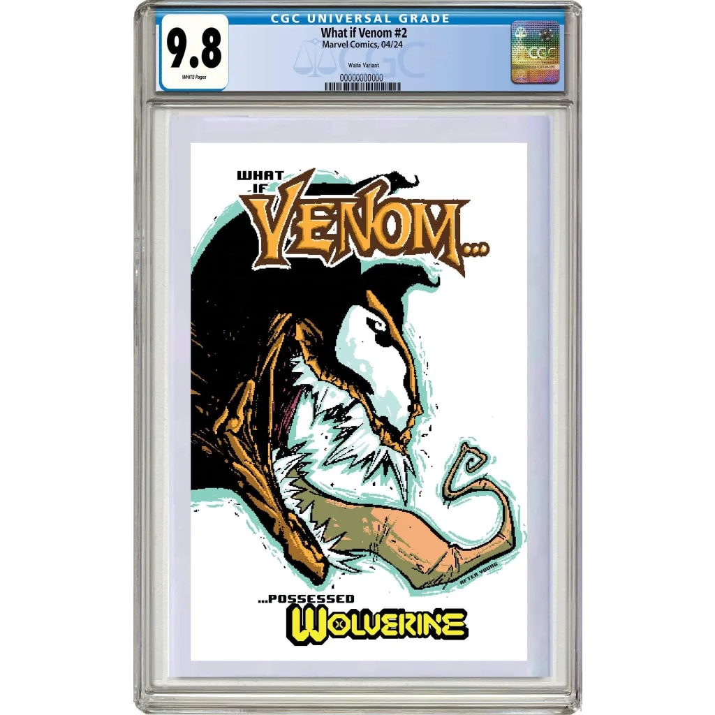 9.8 graded Eddie Brock Venom comic with Wolverine dynamic cover