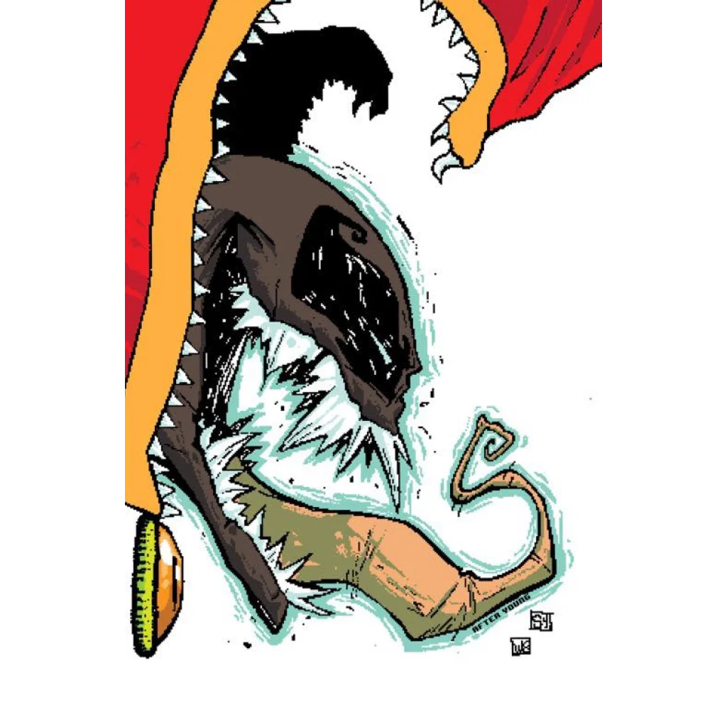 Eddie Brock Venom shark necklace with yellow red accents