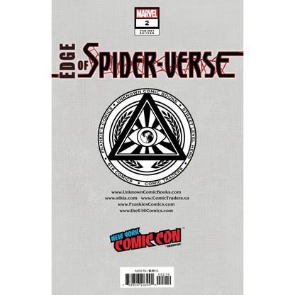 Back cover of Epic British Spider Hero Comic Book Adventure Awaits showing vibrant artwork