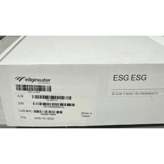 White Edgewater Networks 4550 series gateway in cardboard box