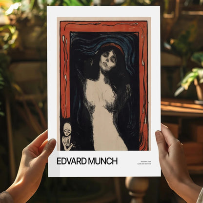 Edvard Munch The Scream 20x30 red black framed aluminum print