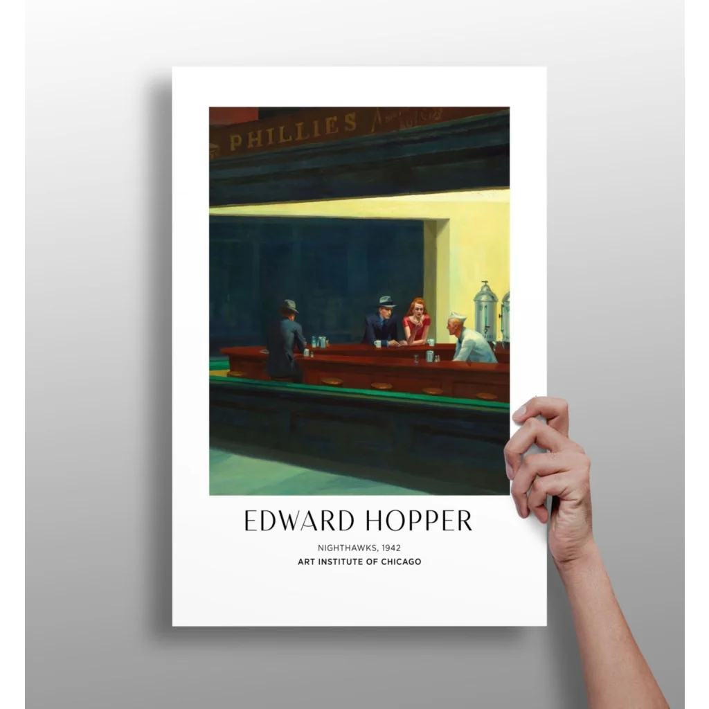 Hopper Nighthawks Framed Print Brings Classic Diner Vibes Home | Insigneart USA | vintageantiquesgifts.com
