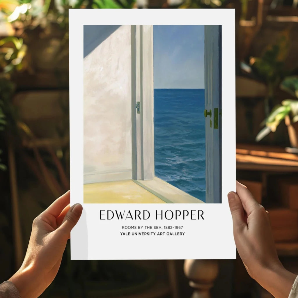 Insigne aluminum prints of Hopper Rooms by the Sea framed art