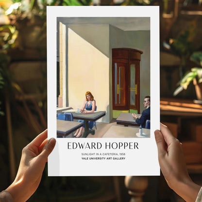 Framed Edward Hopper Sunlight in a Cafeteria insigne aluminum print