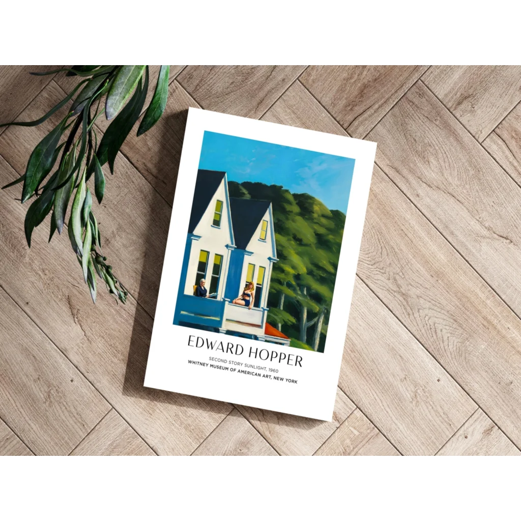 Framed Edward Hopper Second Story Sunlight on insigne aluminum print