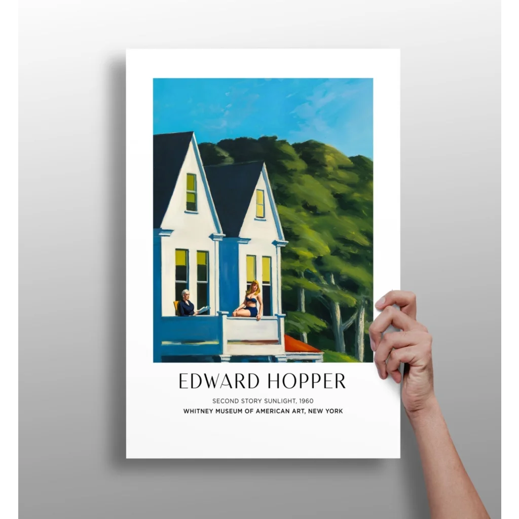 Framed Edward Hopper Second Story Sunlight 1960 on Insigne aluminum print
