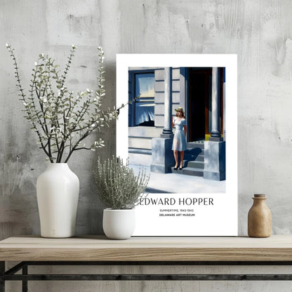 Edward Hopper Summertime Insigne Aluminum Print for Your Gallery Wall | Glass Wall Art Print | vintageantiquesgifts.com