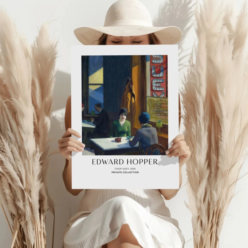 Framed Nighthawks print by Edward Hopper on Insigne aluminum