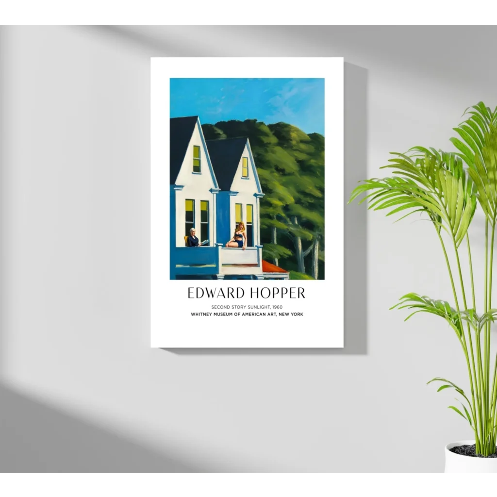 Framed Edward Hopper Second Story Sunlight insigne aluminum print