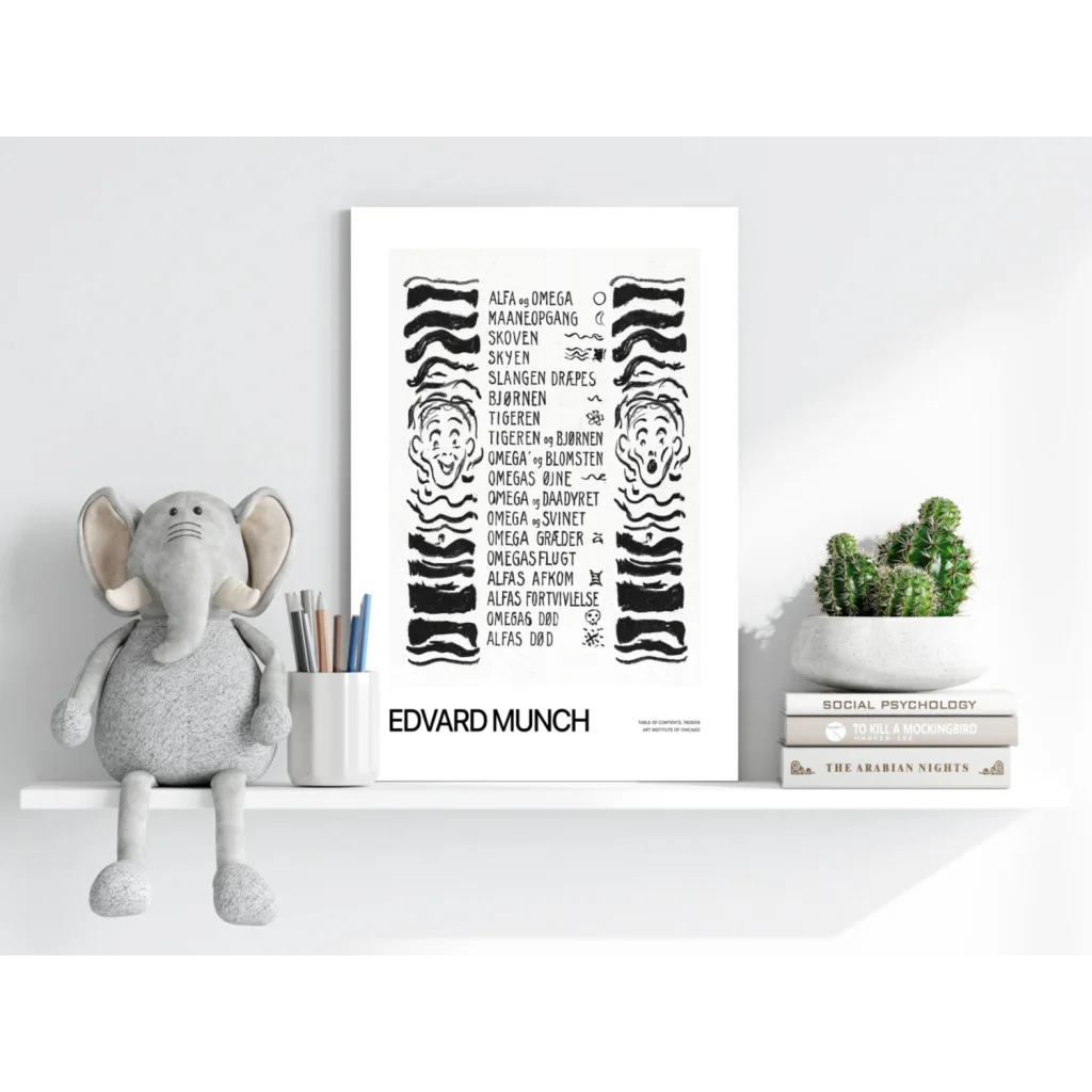 Insigne aluminum prints of Edvard Munch Scream with smiling faces