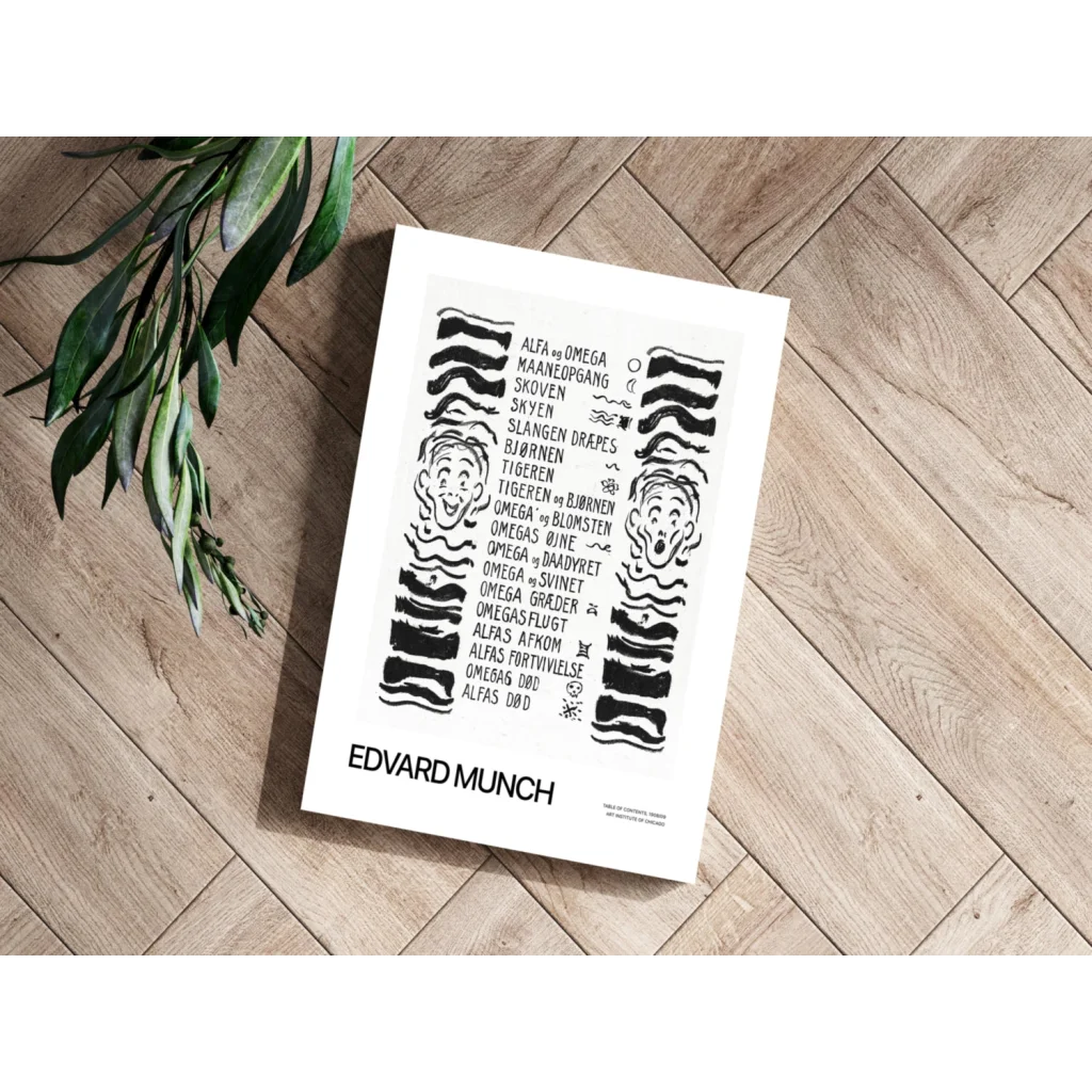 Insigne aluminum prints of The Scream with wave patterns