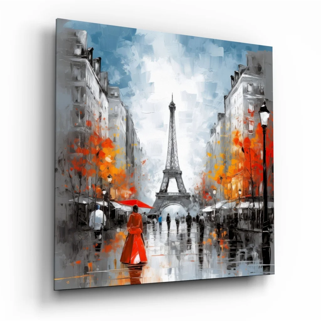 Stunning Eiffel Tower Glass Art with Vibrant Colors | Insigneart USA | vintageantiquesgifts.com