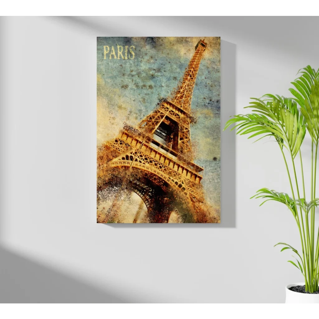 Vintage Eiffel Tower in sepia on Insigne aluminum print