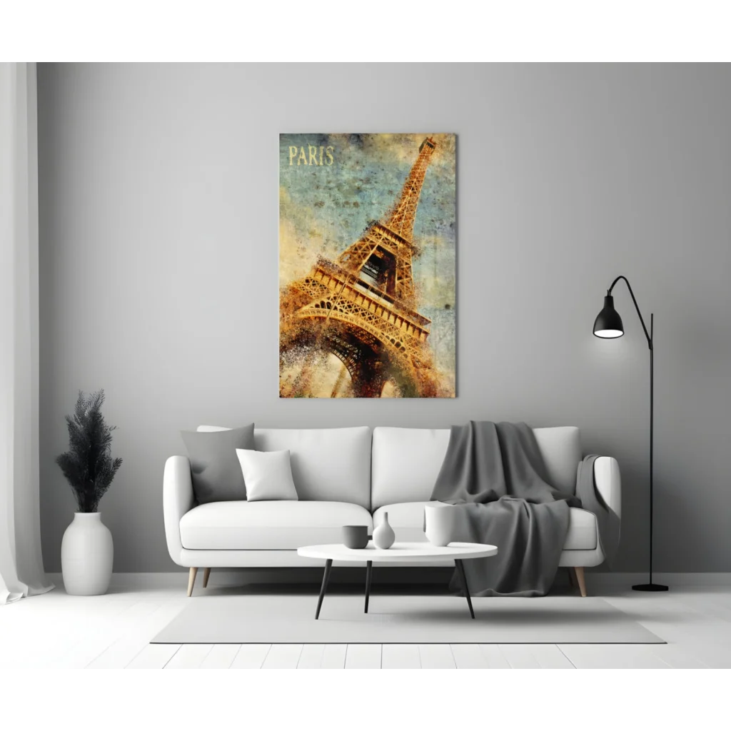 Vintage Paris Eiffel Tower Wall Art Canvas Print | Modern Wall Art Decor | vintageantiquesgifts.com