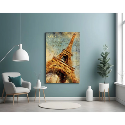 Vintage Paris Eiffel Tower Wall Art Canvas Print | Contemporary Home Wall Art | vintageantiquesgifts.com