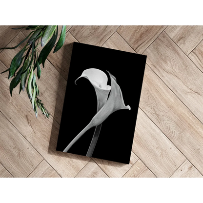 Elegant Calla Lily Black and White Aluminum Wall Art | Modern Wall Art Decor | vintageantiquesgifts.com
