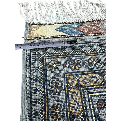 Elegant grey natural wool Persian rug from Northern Afghanistan
