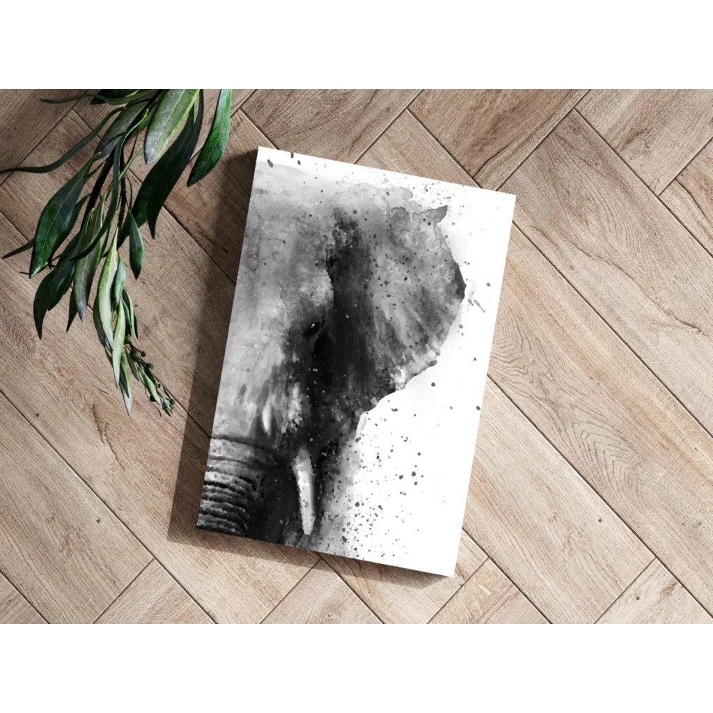 Insigne Aluminum Prints Elephant Watercolor Wall Art | Modern Wall Art Decor | vintageantiquesgifts.com