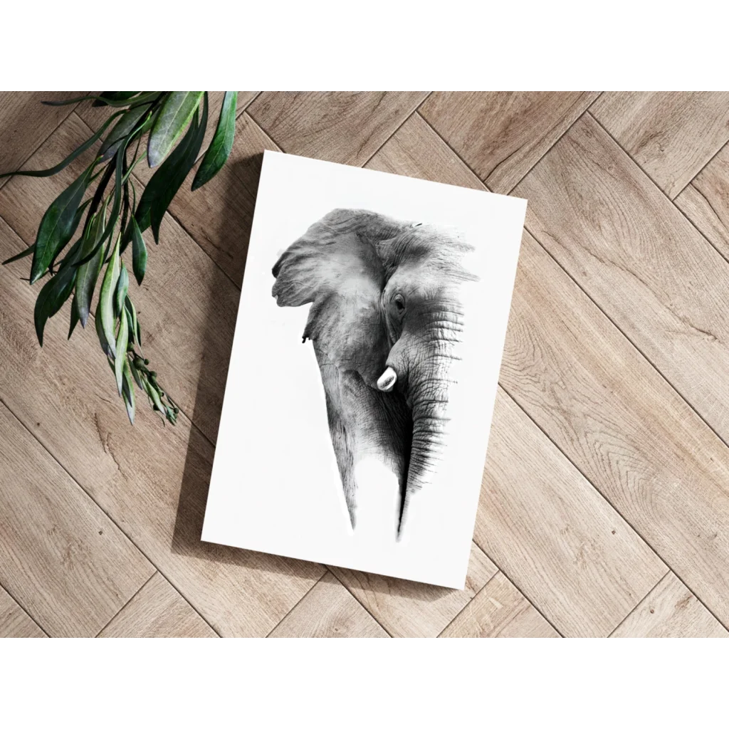 Stunning Elephant Head Insigne Aluminum Print for Your Wall | Modern Wall Art Decor | vintageantiquesgifts.com