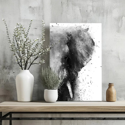 Insigne Aluminum Prints Elephant Watercolor Wall Art | Glass Wall Art Print | vintageantiquesgifts.com