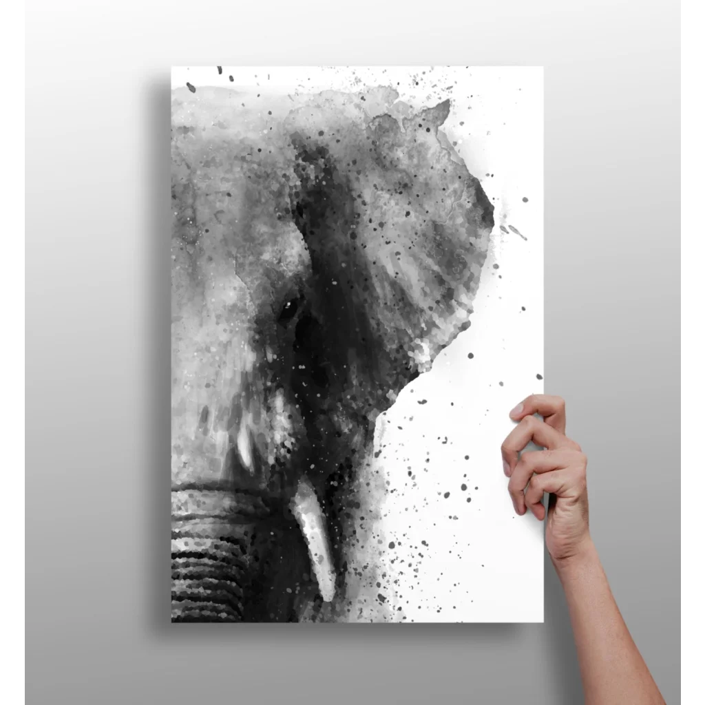 Insigne Aluminum Prints Elephant Watercolor Wall Art | Insigneart USA | vintageantiquesgifts.com