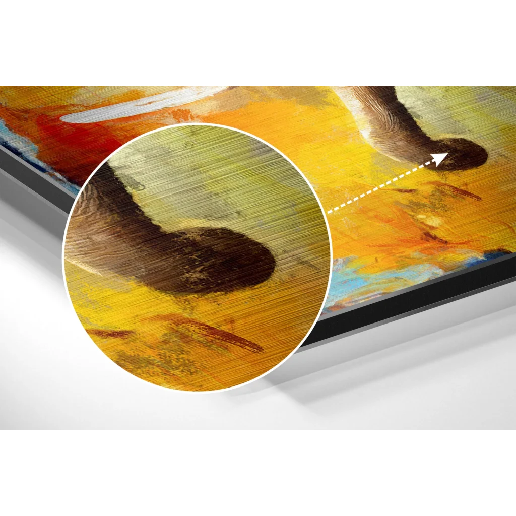 Elephant Abstract on Brushed Aluminium Dibond Print | Modern Wall Art Decor | vintageantiquesgifts.com