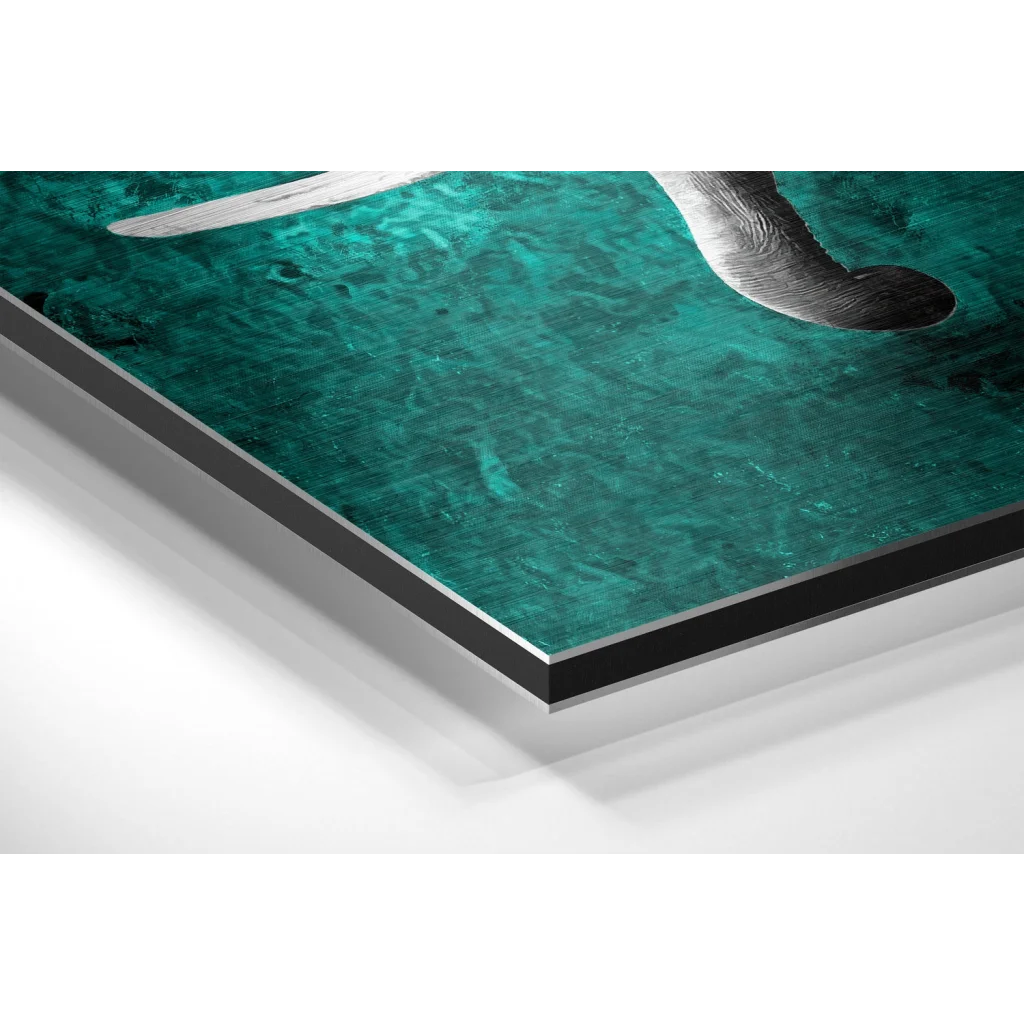 Elephant Brushed Aluminium Dibond Wall Art